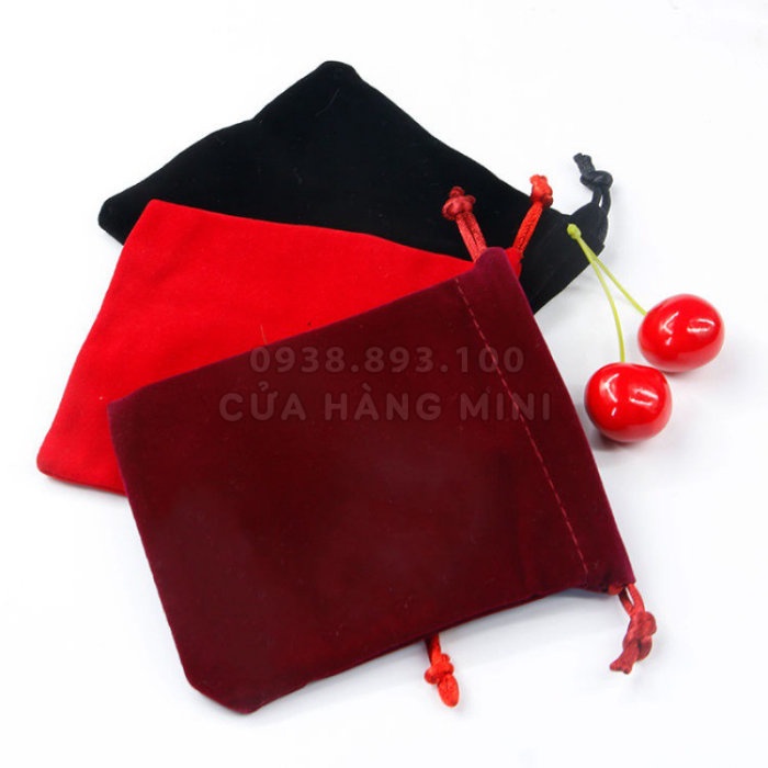 Set 5 Túi Dây Rút Vải Nhung 10X15cm Tiện Lợi Đựng Trang Sức, Dụng Cụ và Làm Túi Thơm