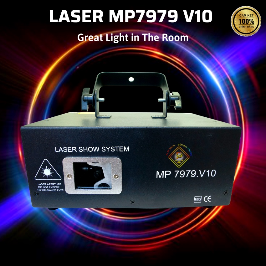 Đèn Laser MP7979 V10 Chính Hãng 1500 Hiệu Ứng Chiếu Hình Con Vịt 3D Dùng Cho Phòng Bay Karaoke