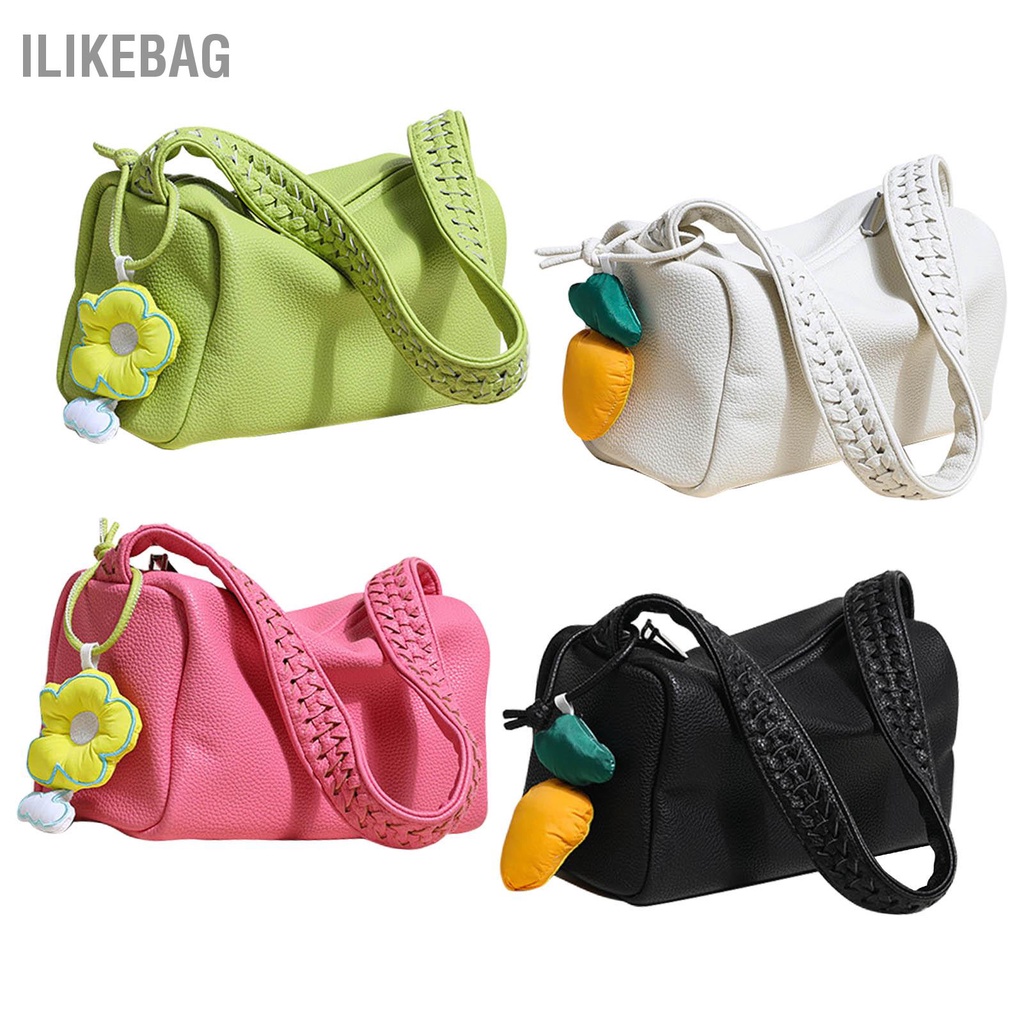 Có thể bán buôn Túi Xách Da PU Màu Trơn Kèm Móc Khóa Thời Trang Cho Nữ Ilikebag Hàng giao ngay