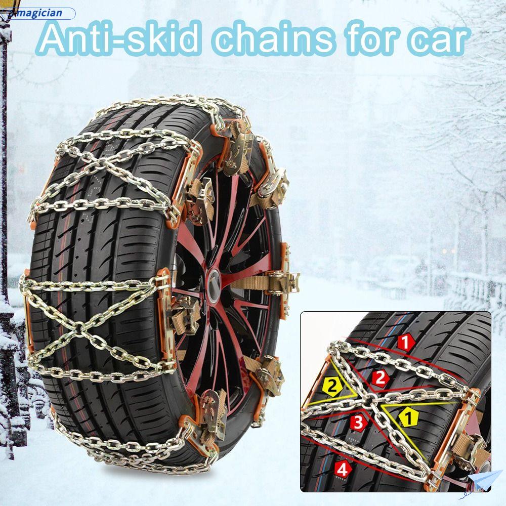 Xích Chống Trượt Gắn Bánh Xe Hơi Khi Đi Trên Tuyết