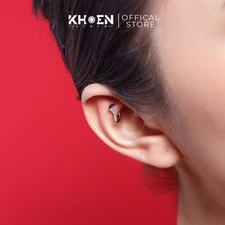 (1 Chiếc) Chiếc khuyên Mặt trăng Đá nút bật - Titanium G23 - Khoen Store
