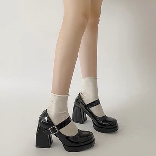 (SẴN) GIÀY CAO GÓT A12 PHONG CÁCH RETRO ĐẾ CAO 8CM