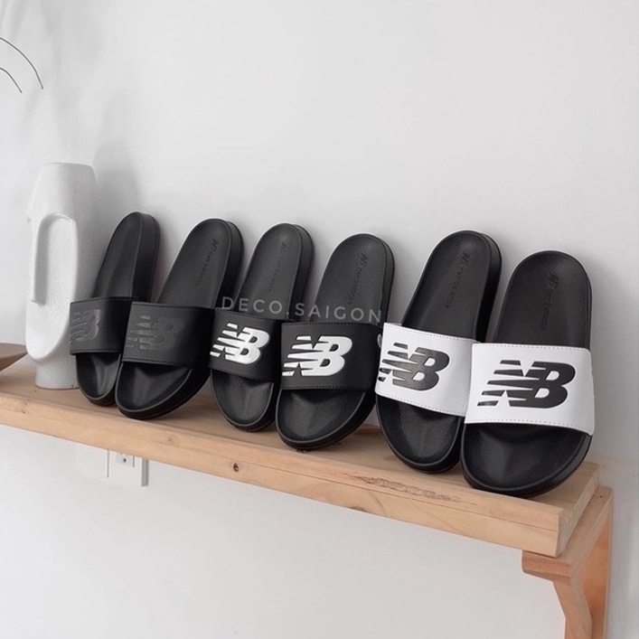 Dép quai ngang unisex họa tiết N.B B1 nhiều màu đế Eva nhẹ, êm chân – Hỗ trợ đổi size/tặng kèm box – Deco.saigon