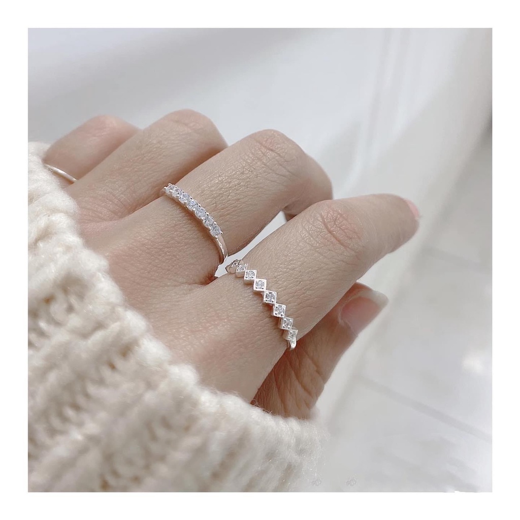 Set 2 nhẫn bạc Daria cao cấp