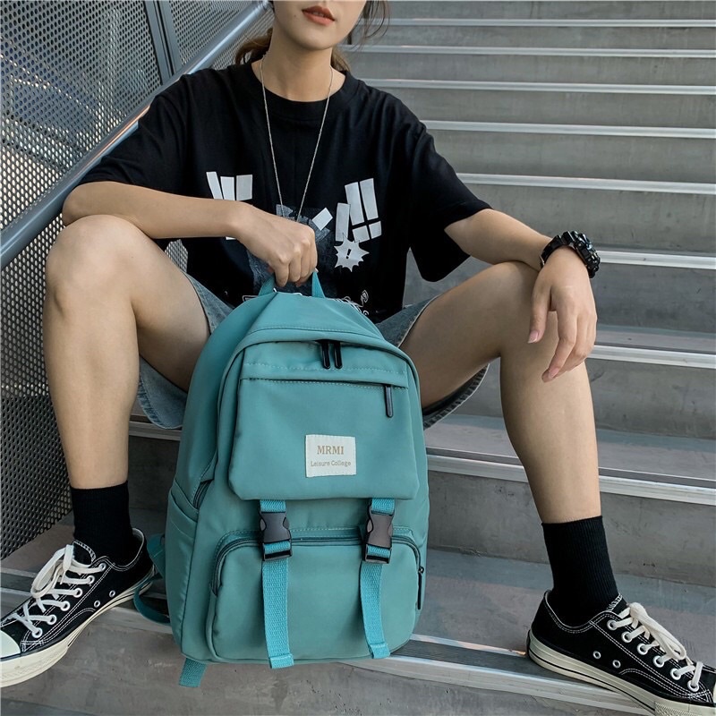 Balo vải ulzzang🥰☘️ 2 dải khoá trên siêu dễ thương chất siêu đẹp