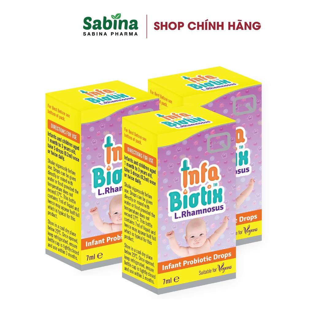 Combo 3 hộp InfaBiotix  - Probiotic đặc chế cho trẻ sơ sinh và trẻ nhỏ