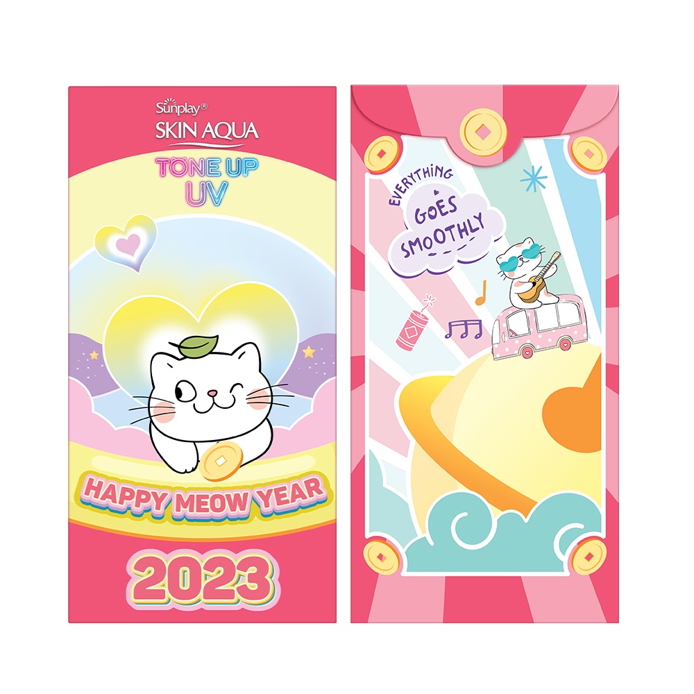 [QUÀ TẶNG] Bao lì xì may mắn Sunplay Skin Aqua Meow Meow 2023 (5 bao/gói)