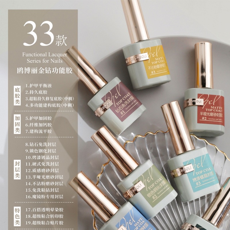 Base Top Cứng móng OUBOLI Mẫu mới 2022 Siêu Bền Chính Hãng 15ML