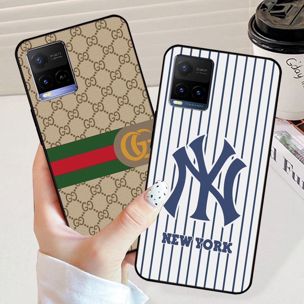 Ốp lưng Vivo Y21 / Y21s - Vivo Y33s in hình thương hiệu M.L.B, N.Y, L.V sang trọng, hottrend.