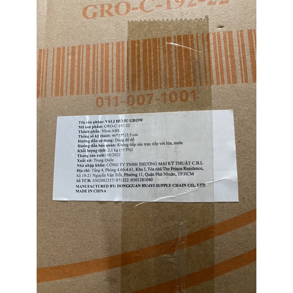 VALI HƯƠU GROW CHO BÉ QUÀ TẶNG SỮA GROW