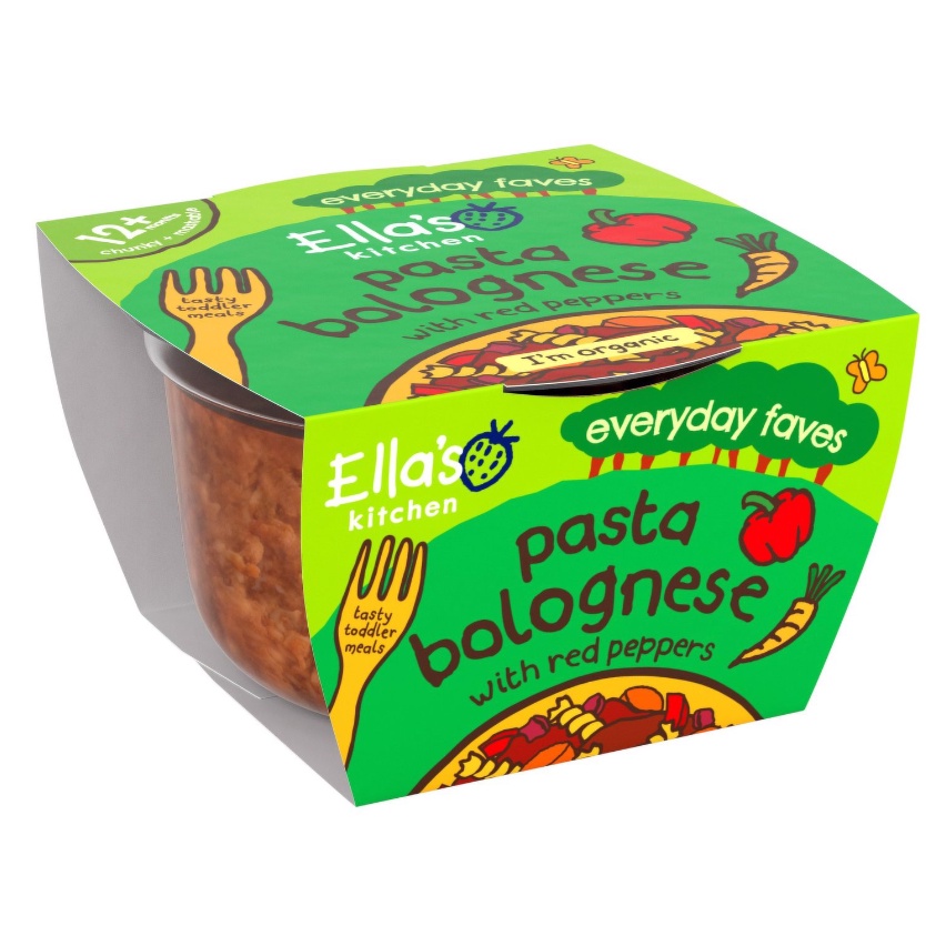 Cháo, Mỳ Nui thịt hầm rau củ hữu cơ ăn dặm Ella's Kitchen cho bé từ 12 tháng 200g - Bữa ăn chính dinh dưỡng