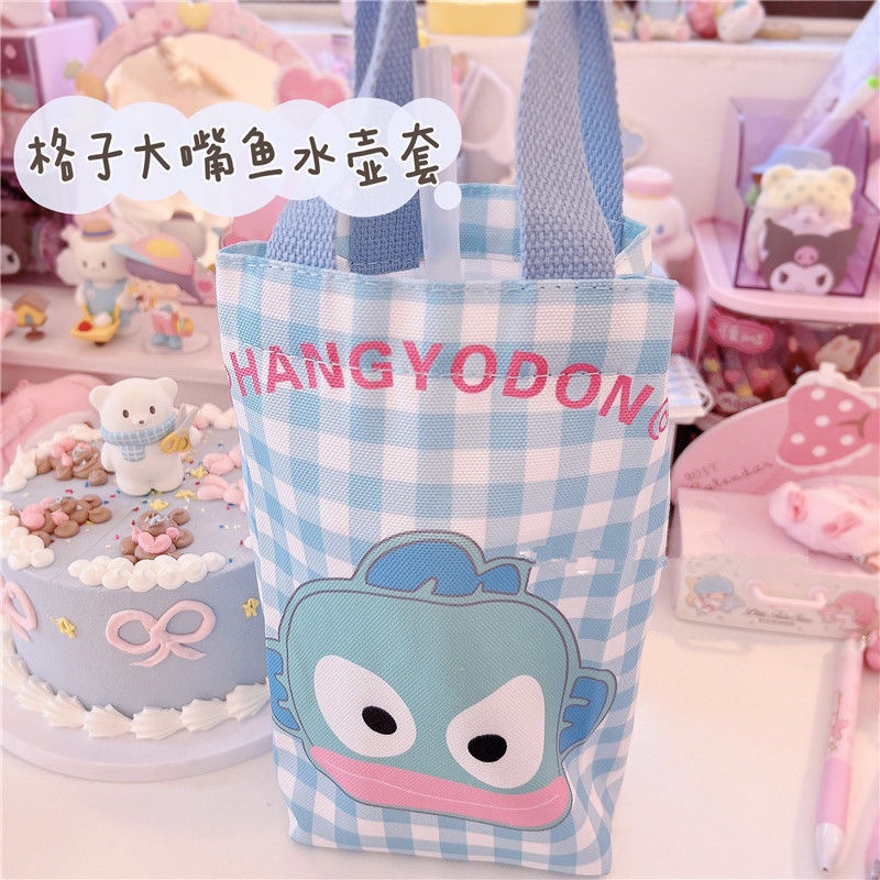 Túi Vải Canvas Đựng Dù / Bình Nước In Hoạt Hình Dễ Thương Tiện Dụng Cho Học Sinh