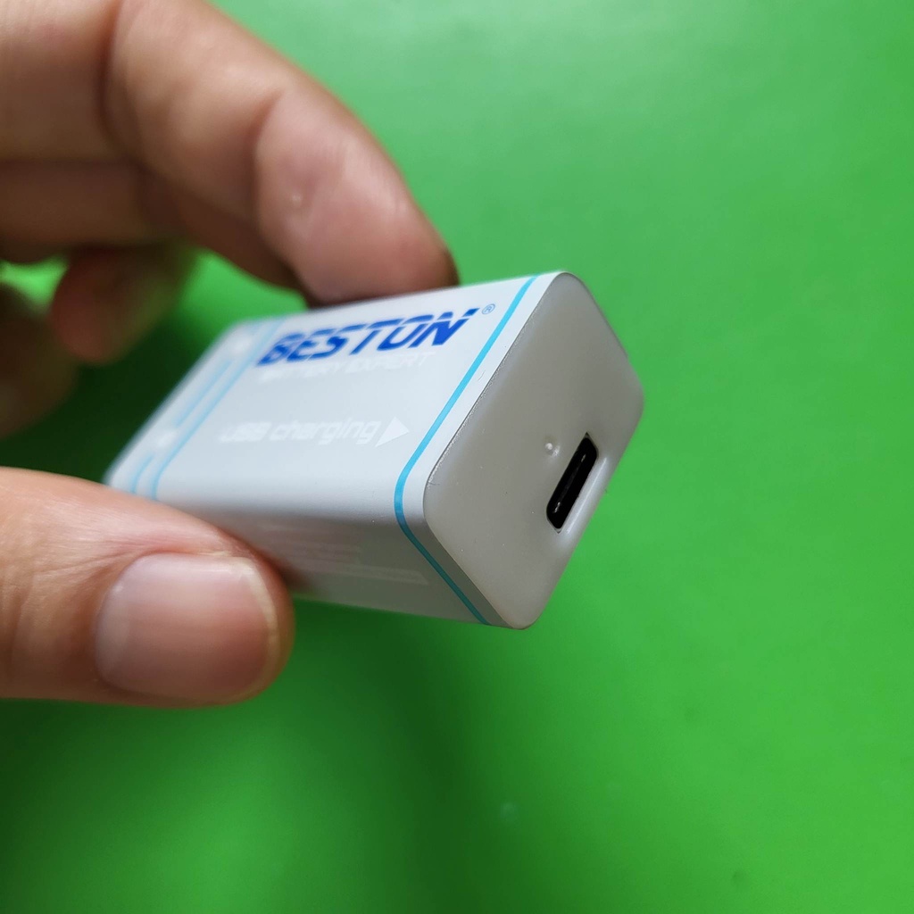 Pin sạc 9V BESTON Lithium sạc trực tiếp USB micro/Type-C dùng cho mic karaoke, đồng hồ đo điện, máy nghe nhạc, đèn pin
