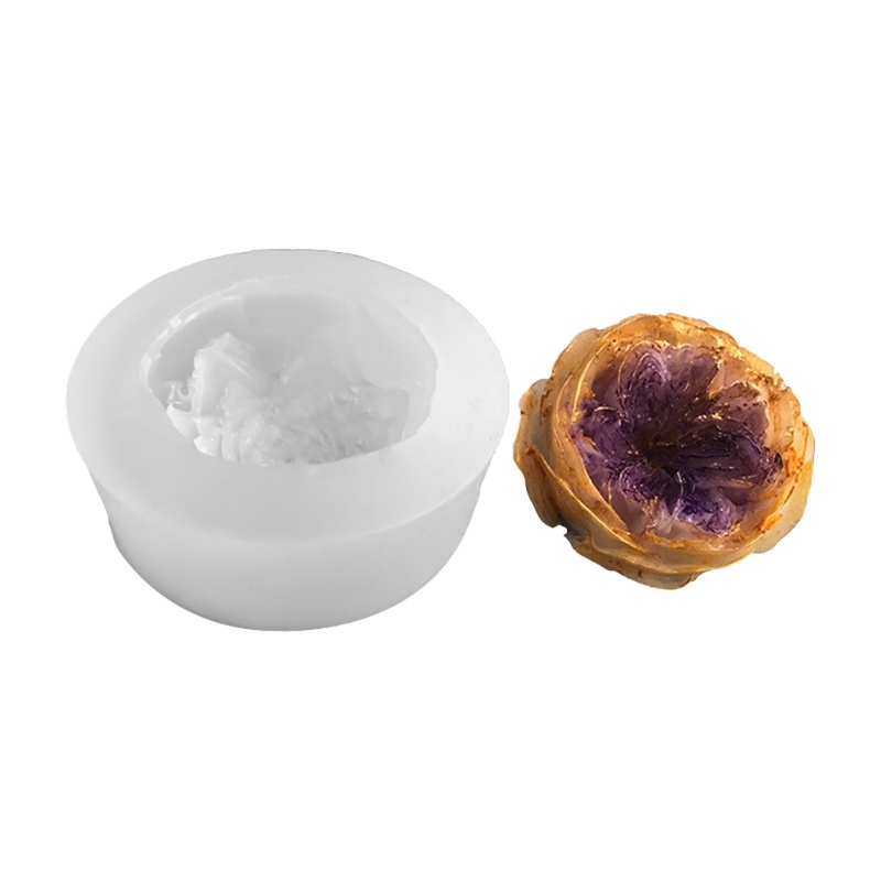 Khuôn Làm Nến / Xà Phòng Hình Hoa Hồng / Trái Tim Bằng Silicone