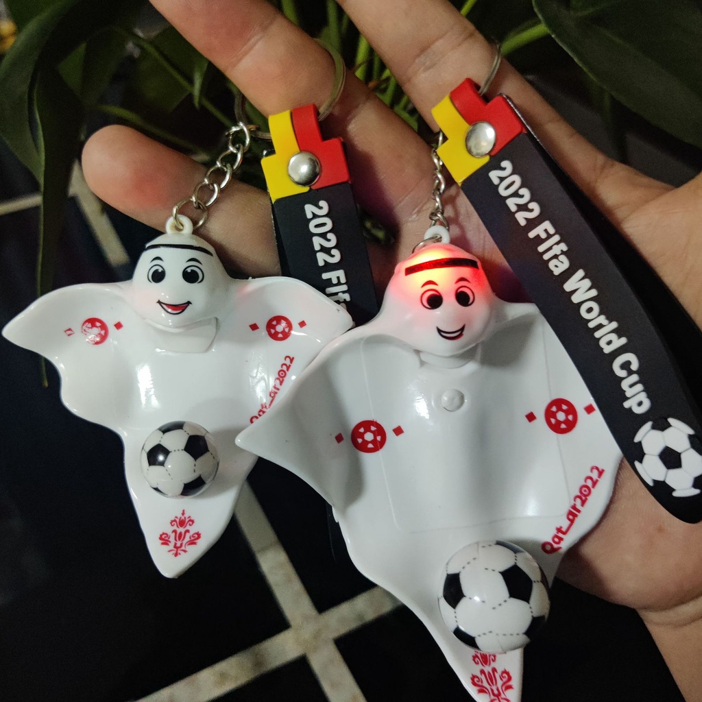 Móc Khóa World Cup Quatar 2022 Mô hình linh vật - Có đèn