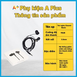 Tai Nghe Xiaomi Basic - Bảo hành 3 tháng lỗi 1 đổi 1