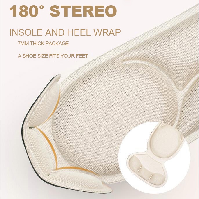 Đệm Lót Giày Cao Gót 4D Bằng Cao Su Non Mềm Mại Thoáng Khí Giảm Đau Thoải Mái Có Thể Thay Thế