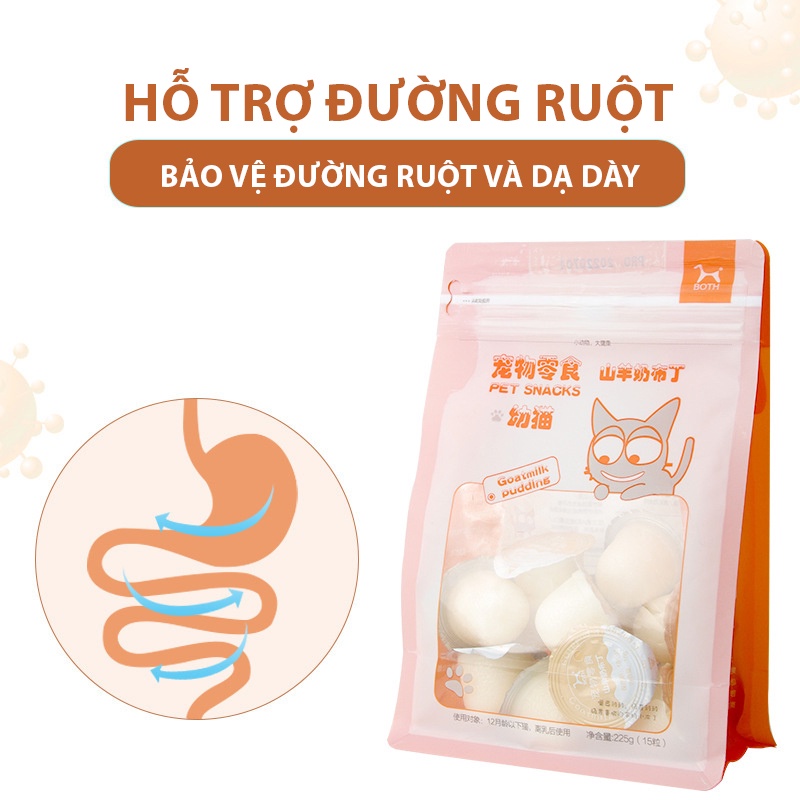 Pudding sữa dê cho mèo bổ sung canxi, dinh dưỡng Both - 1 viên