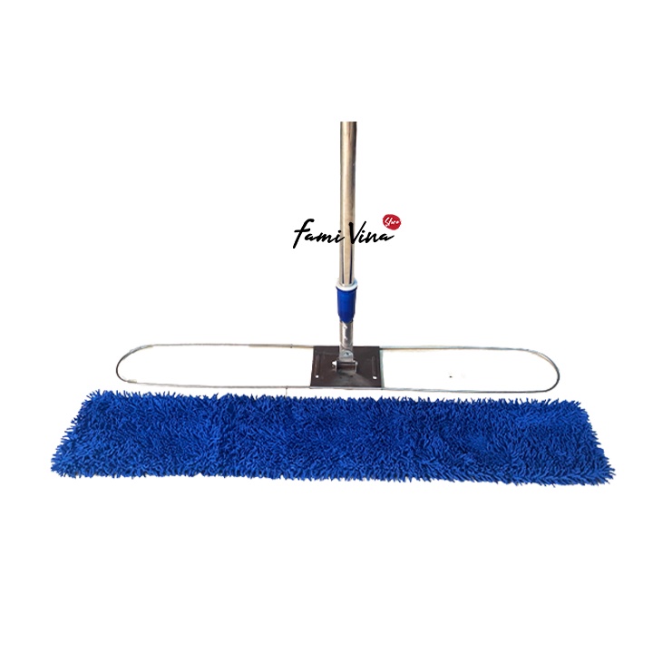 Cây lau nhà công nghiệp san hô 80cm-Chổi lau nhà tự vắt tấm lau Microfiber 360 thân cán inox siêu bền chắc chắn