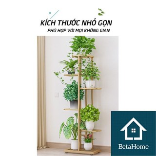 Kệ để cây cảnh, giá để chậu cây ban công decor trang trí khung sắt 4 tầng, 6 tầng B022