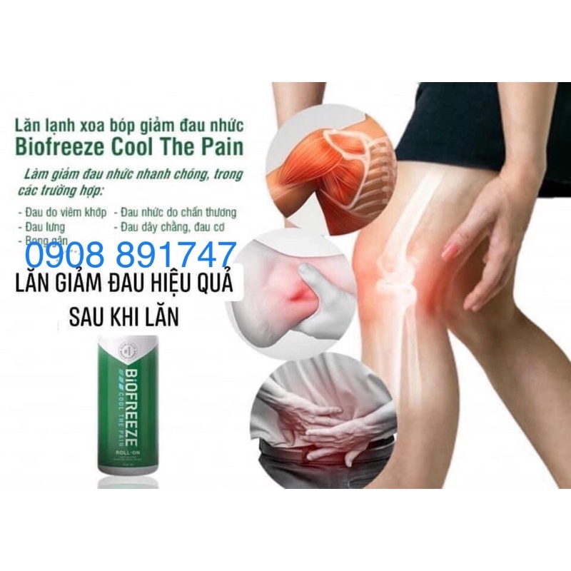 (🇺🇸USA) Dầu lạnh xoa bóp giảm đau nhanh Biofreeze Cool The Pain