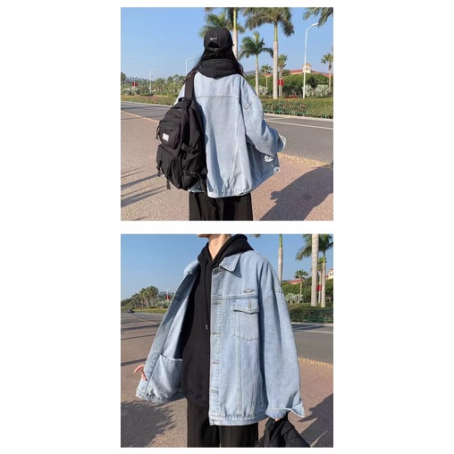 Áo Khoác Jeans Nam Nữ From Rộng Chất Vải Dầy Dặn Hình Thêu Nổi, Áo Bò Thời Trang Unisex Phong Cách Trẻ Trung Năng Động