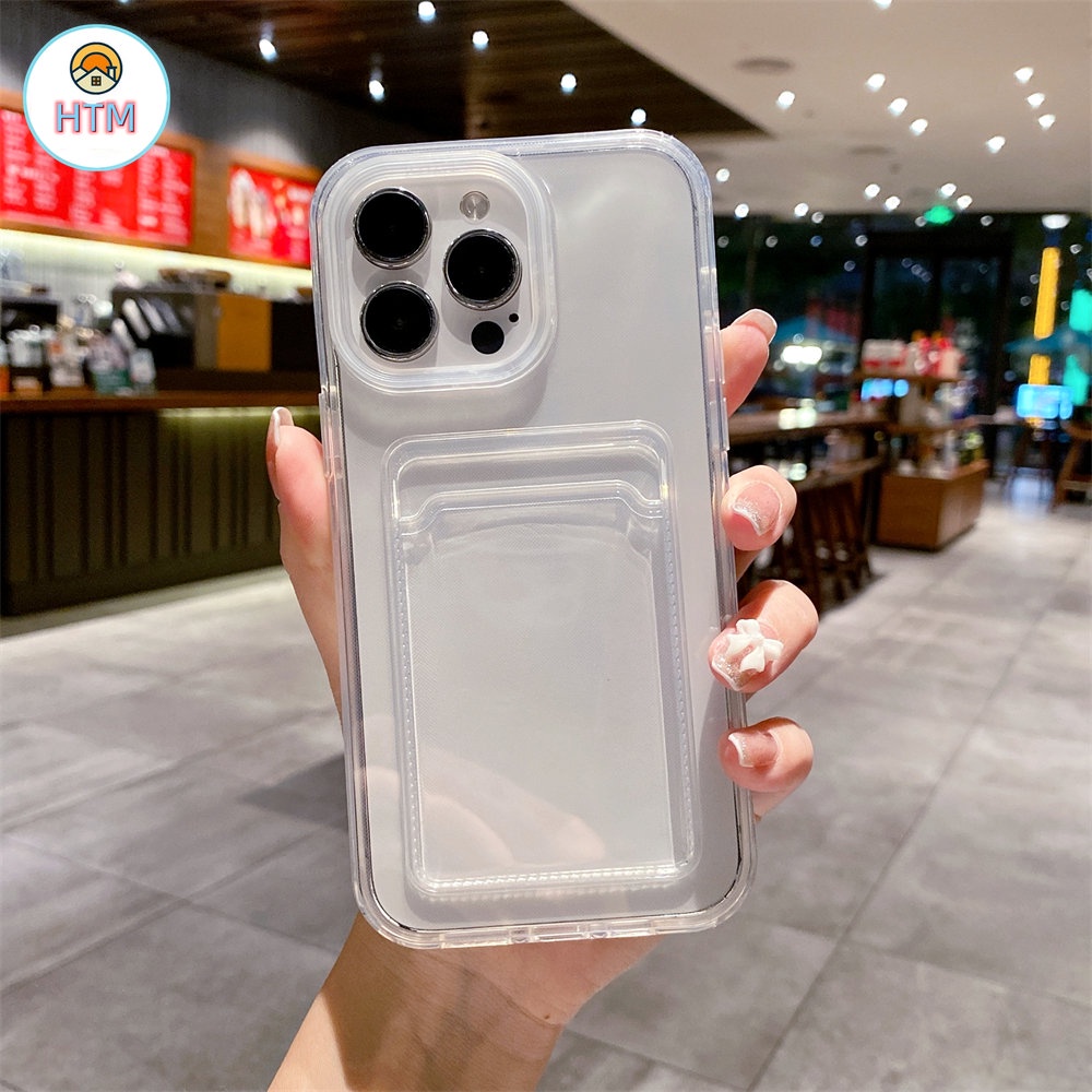 Ốp Điện Thoại Ba Mặt Vuông Màu Kẹo Trong Suốt Chống Sốc Cho iPhone 14 13 12 Pro Max 11 14 Pro XS Max X 7 8 Plus