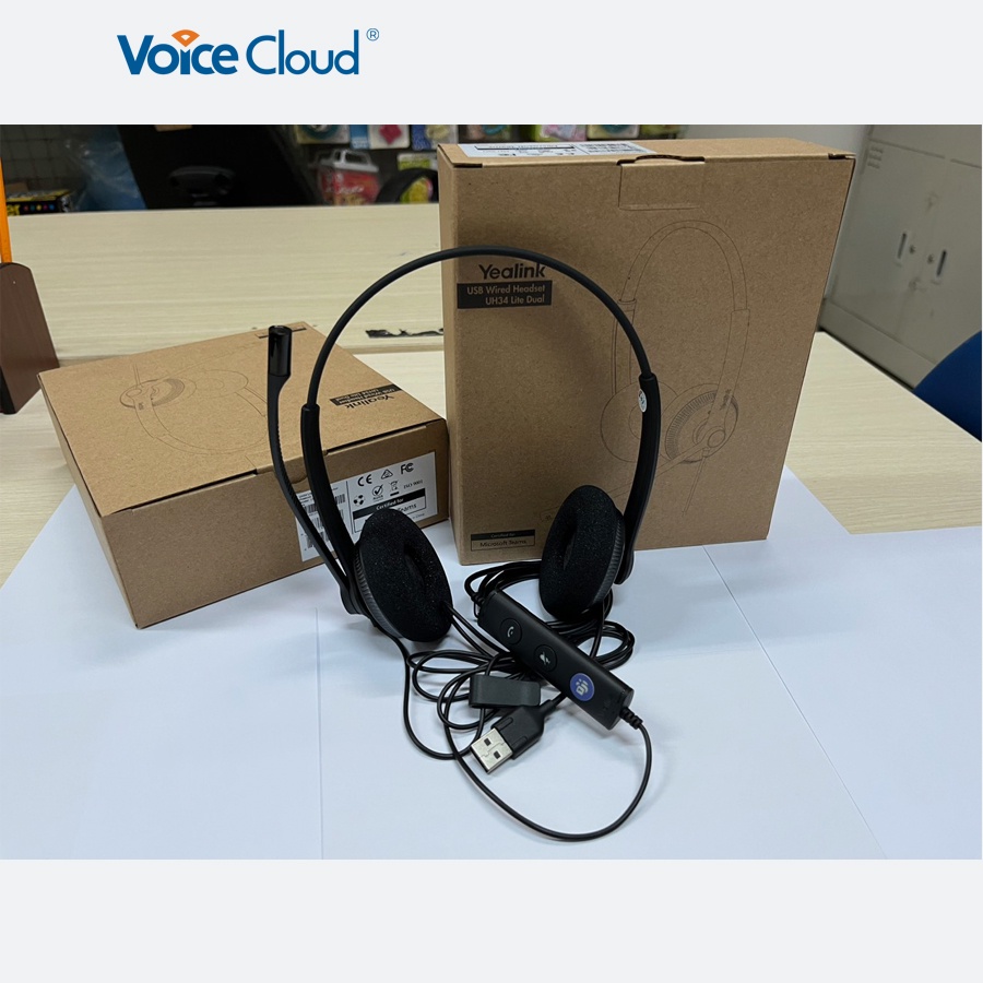 Tai nghe hai bên có mic Yealink UH34 Lite Dual đệm mút