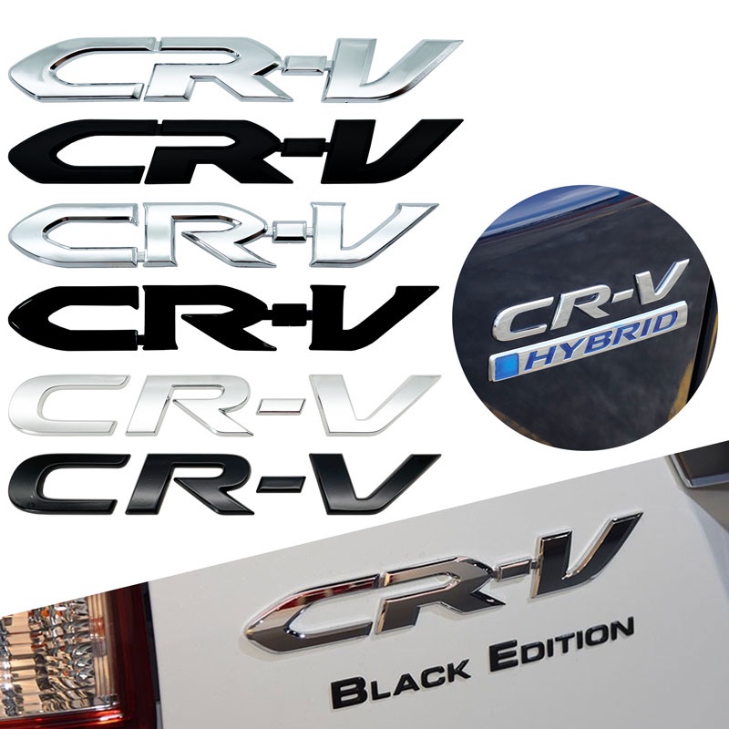 FENDER Logo Chữ crv cr-v Màu Bạc / Đen Bằng abs Trang Trí Mui Xe Hơi