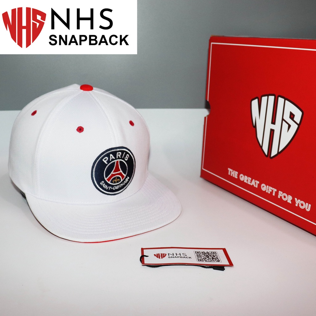 Nón Kết Mũ NHS Snapback PSG Full Trắng VIP PSG001