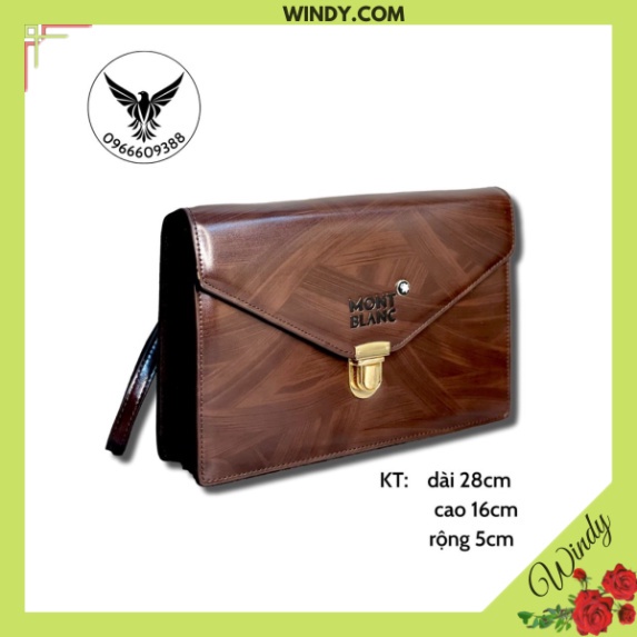 Ví cầm tay nam cao cấp MB khóa sập size 28cm Windy.com