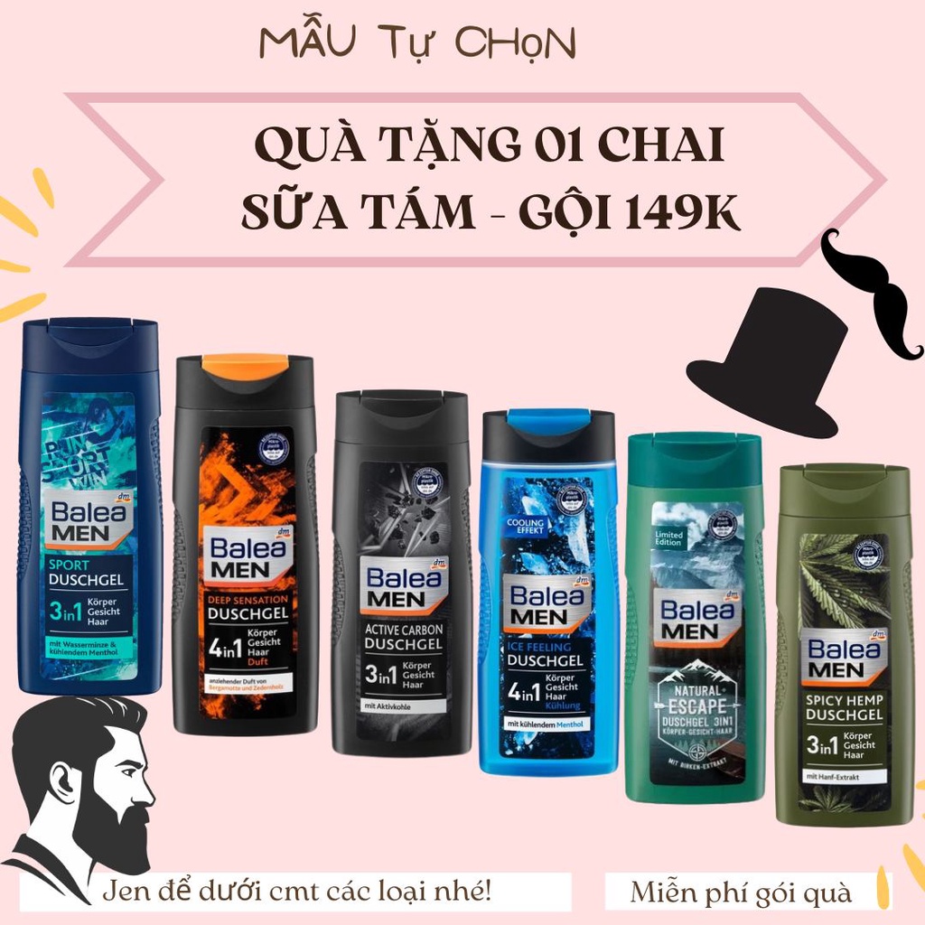 <Xả kho> Sữa tắm gội Balea Men 300ml