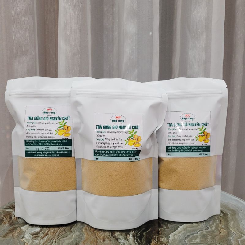 Túi 500gr Trà Gừng Gió Bếp Rừng đường phèn nguyên chất