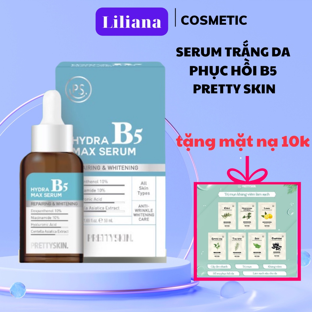 Serum B5 Phục Hồi Da PRETTY SKIN Hàn Quốc Serum Phục Hồi Da Làm Trắng Da Hàn Quốc 50ml