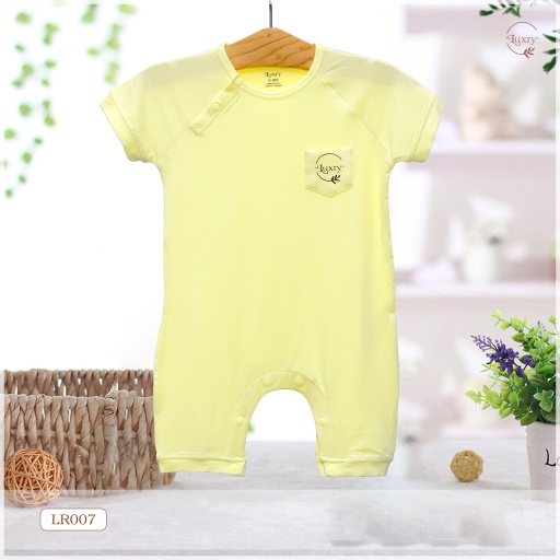 Body cộc tay cài lệch vải sợi tre Petit Luxry siêu mát, mềm mịn bé sơ sinh đến 18 tháng