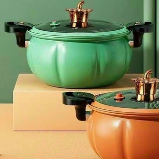 Nồi Áp Suất Bí Ngô Siêu Chống Dính 8L Đa Năng, Hầm Gà, Cháo- Nồi Chiên, Xào Nấu