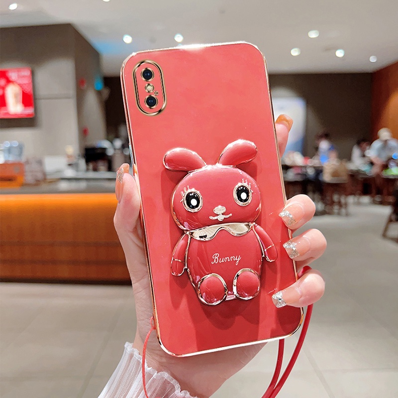 Ốp Lưng Dẻo Hình Con Thỏ Cho iPhone X XR XS Max 8 7 6 6s Plus