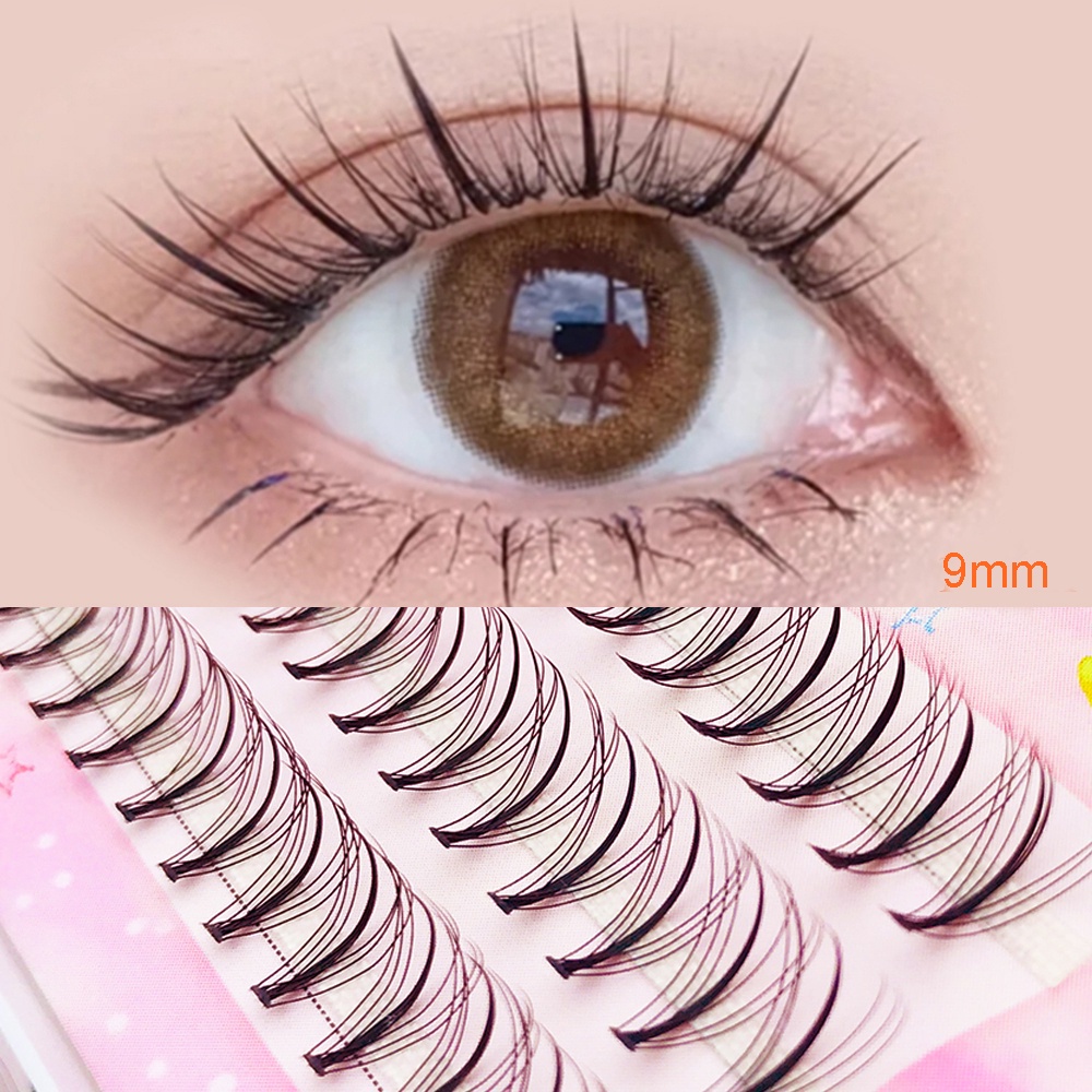 Mikiwi Lông Mi Giả 3D Cong Dày 8-12mm Tự Nhiên