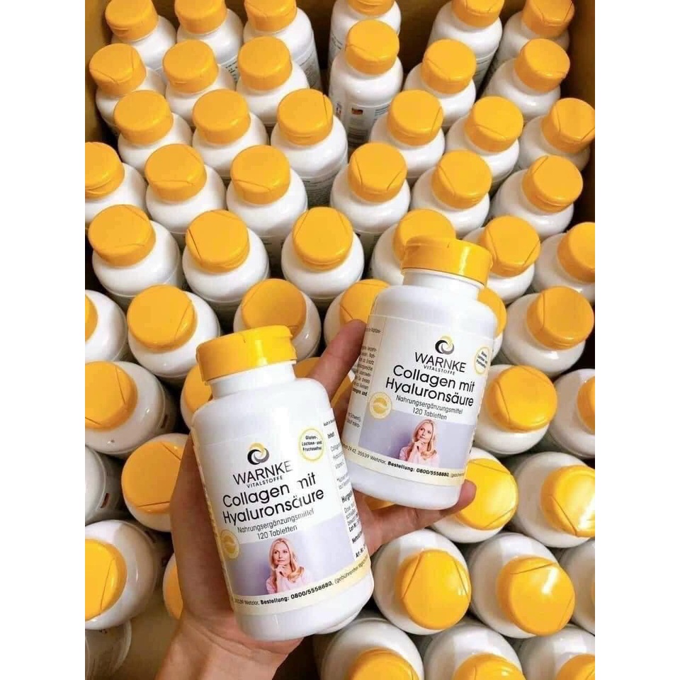 Viên Uống Đẹp Da Collagen Mit Hyaluronsaure Warnke 120 viên