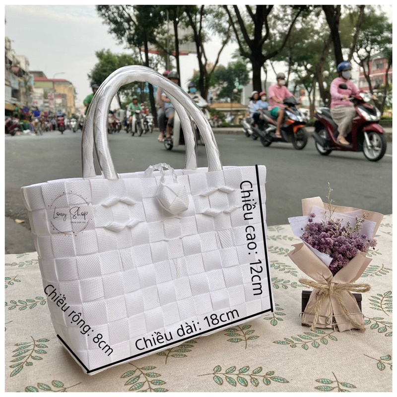 Túi xách đan tay - Size 5 em bé - Làn nhựa