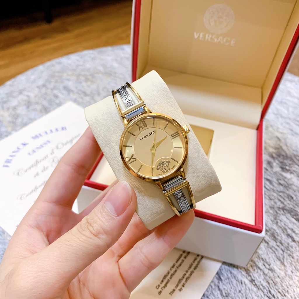 Đồng hồ nữ VS02 màu vàng gold 18K cao cấp fullbox DHN224  12Th