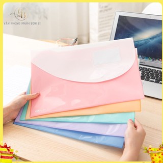Túi cúc A4 2 ngăn loại đẹp dày, bìa nút đựng giấy tài liệu, hồ sơ, bài kiểm tra Deli-E5506