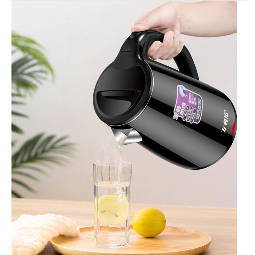 Bình Đun Nước Siêu Tốc Thái Lan 2.5L - Lòng Ruột INOX Không Gỉ Cao Cấp - Vỏ Nhựa PP An Toàn