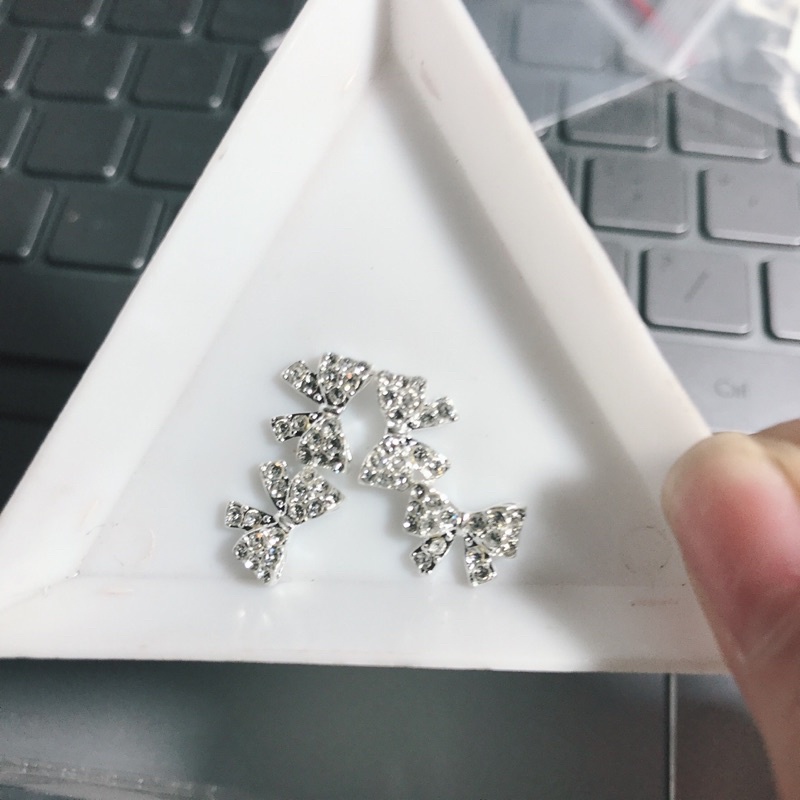 Phụ Kiện Nai - Set 36 Charm Bạc Trang Trí Móng