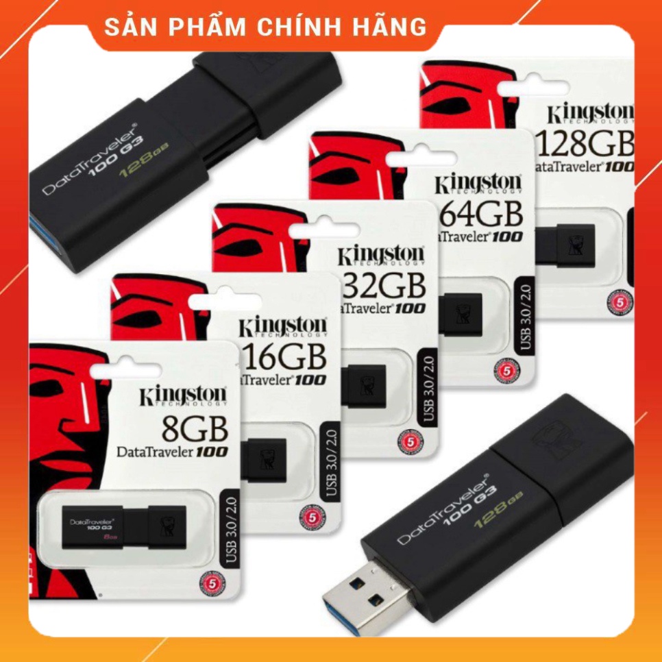 ATA USB 16G 32G 64G 128G Kingston USB 3.0 - hàng thật - BH 24 tháng ATA