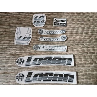 Bộ tem dán xe đạp hiệu Logan new