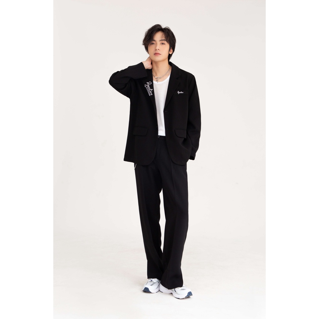 Áo Blazer Dài Tay MANDO Vải Tuyết Mưa Nam Nữ Form Rộng Họa Tiết Thêu Phong Cách Hàn Quốc Basic BLZ001 | BigBuy360 - bigbuy360.vn