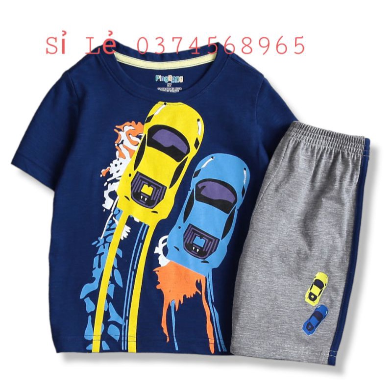 Bộ bé trai VNXK chất cotton mịn đẹp cho bé từ 12kg đến 38kg