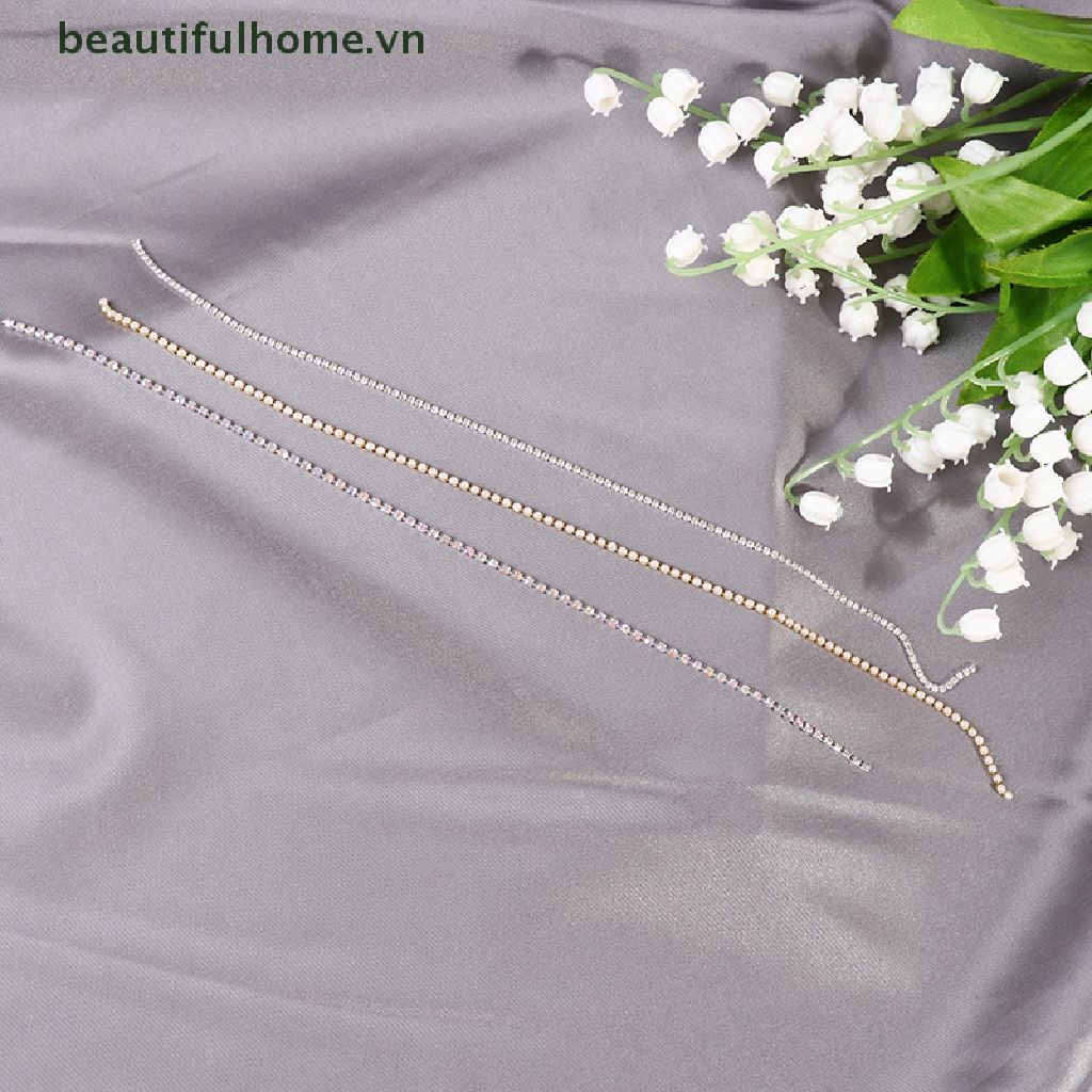 Dây Xích Kim Loại Vàng / Bạc 23cm Trang Trí Móng Tay Nghệ Thuật Thời Trang