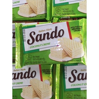 Bánh xốp sando kem sôcôla/ vị dừa 48g